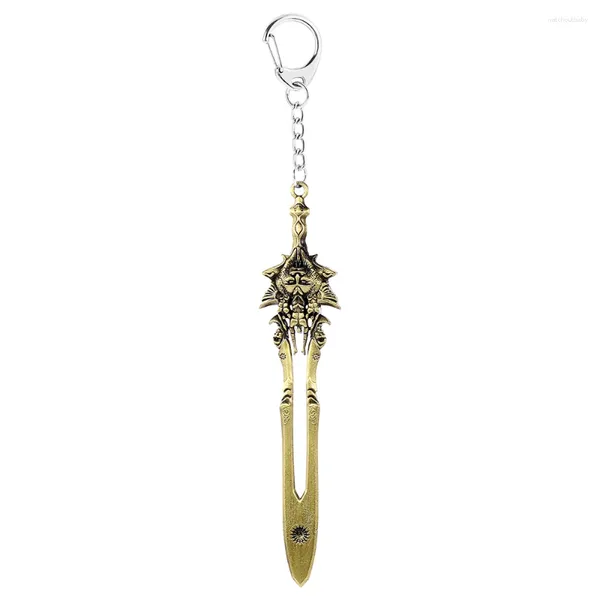 Porte-clés ZRM God of War 4 Kratos Sword Olympus Porte-clés Antique Bronze Métal Voiture Porte-clés Hommes Femmes Bijoux Accessoires