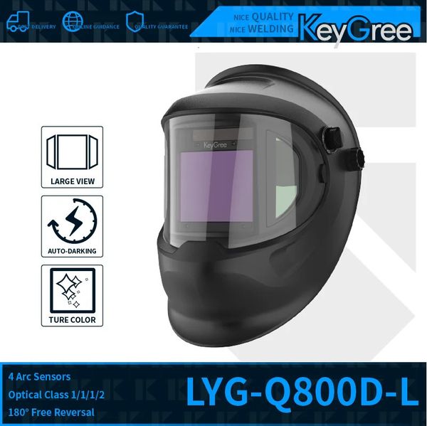 KeyGree Chameleon Máscara de Soldadura Filtro de luz de oscurecimiento automático Gafas Capucha Casco de soldadura Gorra facial para MIG ARC MMA TIG Cut 240104