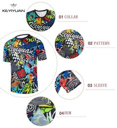 Keyiyuan 2023 Nouveaux hommes à manches courtes Mtb Downhill Jersey Motocross Shirt T-shirt Mtb Bekleidung Herren Maillot VTT