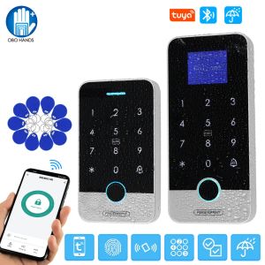 Toetsenborden Bluetooth Tuya App Smart Fingerprint RFID Access Control Toets -Toets Touch Touch IP65 Waterdicht 13.56 MHz Deuropener Keyless Lock System