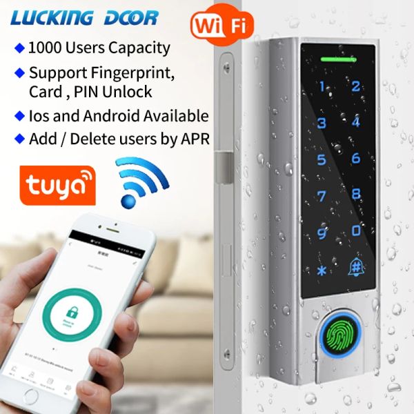 Claviers TUYA 2,4G WiFi Temote Control Gate Opender 125 kHz RFID Contrôleur d'accès RFID Empreinte d'accès à l'accès à la porte sans fil.