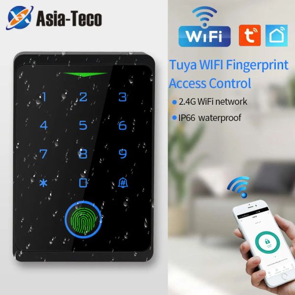 TECLADOS TUYA TUYA APP DOOR BLOQUEO IP66 IMPRESIÓN DEL TECLO IMPRESIONAL CONTROL BIOMÉTRICO DE ACCESO CONTROL PARTIR DEL PADE INTERIOR ENTRADA DE PUERTA DE LA RFID EM RFID