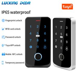 Toetsenborden waterdichte tuya app toegangscontrole toetsenbord bluetooth externe bediening rfid ic m1 kaart vingerafdruktoegang toetsenbord deur slotopener