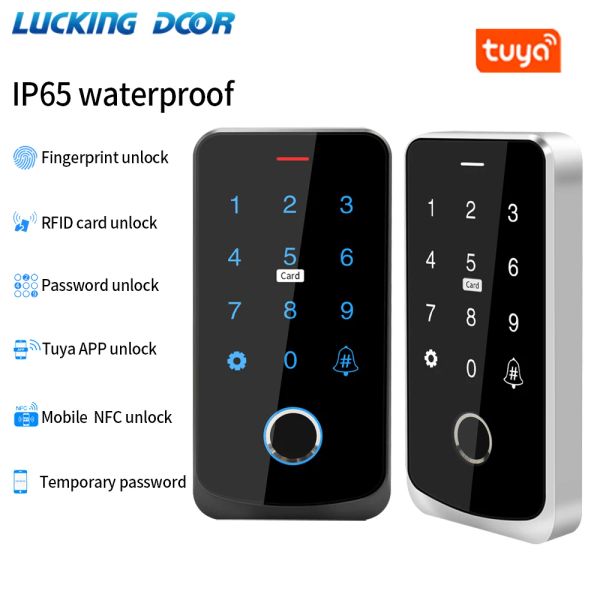 TECLADOS DE CONTROL DE APLICACIÓN DE APLICACIONES DE APLICACIÓN DE TEPLAES TEQUEBLOR DE CONTROL DE APLICACIÓN Bluetooth Bluetooth RFID IC M1 Tarjeta Factor de acceso de huellas dactilares de la puerta de acceso de la puerta del teclado