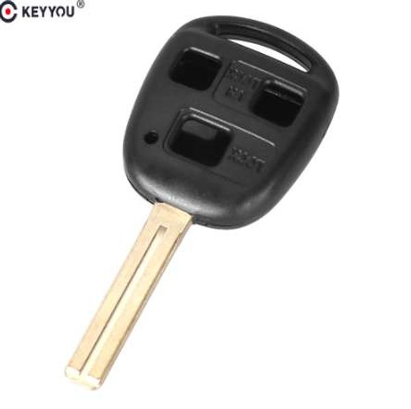 KEYYOU 3 botones mando a distancia reemplazo de carcasa de llave de coche Fob para Lexus RX300 ES300