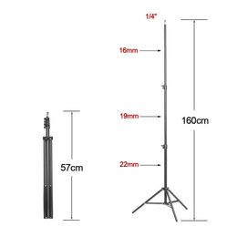 Kezers 1,6 m metalen laser -niveau statief 0,25s nivel verstelbare 3 knopen hoogtestandaard met adapter