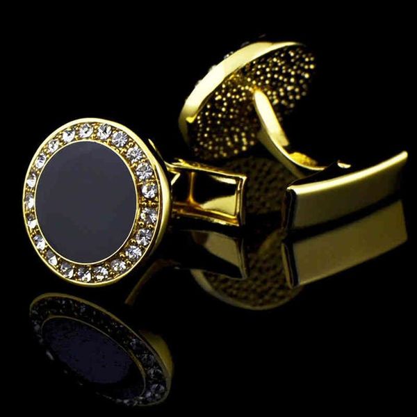 Kflk bijoux chemise française bouton de manchette pour hommes manchettes lien bouton mâle or haute qualité Wedding3282
