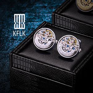 KFLK bijoux chemises boutons de manchette pour hommes marque mouvement mécanique gros boutons de manchette boutons hommes invités de haute qualité