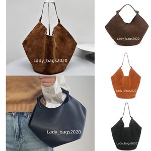 Khaite Grand fourre-tout Sac de créateur Femme 38 cm Sac en daim Maxi Sacs à main Attaches Luxe Bandoulière Shopping Plage Porte-monnaie Fourre-tout Épaules Sacs en cuir véritable