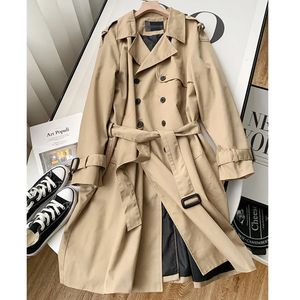 Kaki classique Double boutonnage Trench mode coréenne décontracté Slim Fit pardessus mâle de luxe homme veste coupe-vent hommes manteau 240329