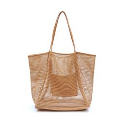 Khaki Mesh Beach Sac pour femmes Design de mode Design de grande qualité