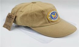 Khaki chaud Polo Cap Classic Broidered rrl le chapeau vintage unisexe ajusté Alivable 6295295