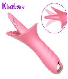 Khalesex 10 Speed Tong Vibrators voor Vrouwen Clitoris Vagina G Spot Massage Vrouwelijke Masturbatie climax Speeltjes voor Volwassen MX1912283312884