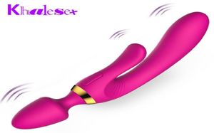 Khalesex 3 Punt Vibrators voor Vrouwen G Spot Clitoris Anale Dildo Vibrator Siliconen Volwassen Speeltjes voor Vrouw Sex Producten