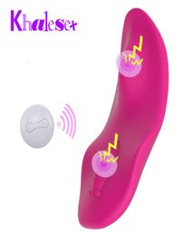 Khalesex Clitoral Stimulator Wireless Remote Control Panty Vibrateur portable Invisible Vibrant Egg Adult Sex Toys for Women Y2007510358