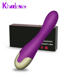 Khalesex vibrateur puissant jouets sexuels pour adultes pour femme 15 vitesses G Spot Clitoris baguette magique vibrant Silicone USB Charge Sex Shop D15266456