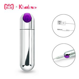 Khalesex Strong Mini Bullet Vibrator 10 Vitesses Adult Sex Toys pour Femme Muet Clitoris Anal Vibrant Masturbateur Féminin Sex Shop D18111401