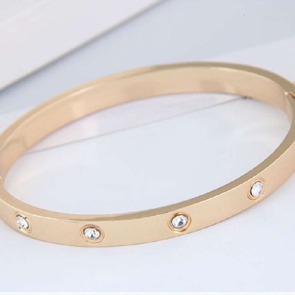 Kia Fashion Pareja Ten Trend Sky Star Full Diamond Titanium Jewelry Pulsera de acero inoxidable