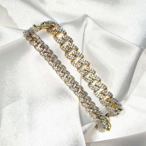 Kibo sieraden groothandel prijzen heren miami lab gekweekte diamant moissaniet ketting/armband sets verkocht glod cuban link chain
