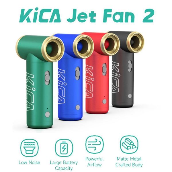 Soplador de aire eléctrico KICA Jetfan 2, ventilador Turbo portátil, limpiador de plumero comprimido inalámbrico recargable para teclado de ordenador 230517