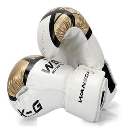 Gants de boxe de kick pour hommes femmes pu karaté muay thai guantes de boxeo combat mma sanda formation adultes kids équipement174w9214698