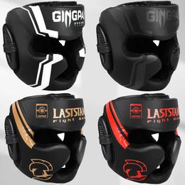 Casque de boxe Kick Boxing Karaté Muay Thai Guantes De Boxeo Couvre-chef de combat gratuit MMA Head Guard Sanda Training Adultes Équipement pour enfants 240104