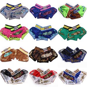 Pantalones cortos de kickboxing niños cortos muay thai niños niña niño mma boxeador lucha grappling kickbox pantalones mujeres hombres boxeo pantalones cortos x0705