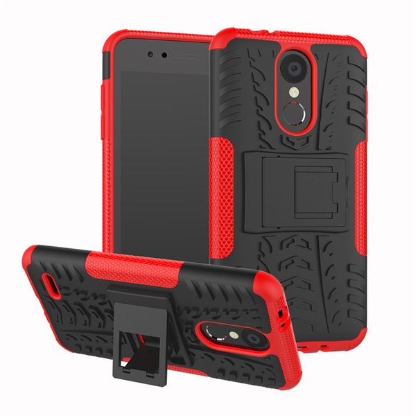 Kickstand Phone Cases Robuste Armure Couverture Arrière Heavy Duty Dual Layer Portector pour LG Stylo 5 6 7 Aristo 5 K30 K31 K40 K52 K8 K92 G6 G7 G8 V30 V40 V50 V60 Q92 5G Harmony 4