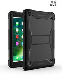 Kickstand Tablet Case Cover voor Ipad 2 3 4 TCL Tablet 10 5G Tab 8 4G N9132 Heavy Duty 3 lagen Multifunctionele bescherming Tabletaccessoires PC en siliconenmateriaal