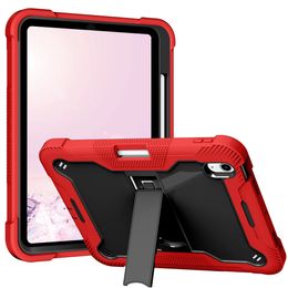 Kickstand Tablet PC Cases voor iPad 10 Generatie 10e Gen 10.9 Inch PC Silicone Hybrid Defender Beschermhoes met Beugel Potlood Slot Mint