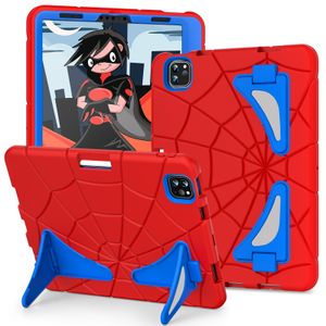 Kinderen Standstand tablet PC -cases voor iPad Pro 11 Air 5 4 10,9 inch Air5 Plastic Siliconen Hybrid Robged Heavy Duty Spider Shell