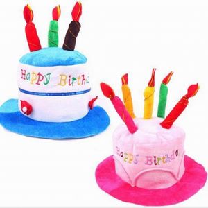 Kid Adult Birthday Caps chapeau avec des bougies de gâteau Design d'anniversaire de fête d'anniversaire Costume Headswear Accessoire Goods de Noël Decoration Halloween