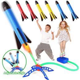 Kid Air Rocket Foot Pump Lanceur Outdoor Air Prested Pressed Soaring Rocket Toys Child Play Set Sport Games Sport Games For Children 240418