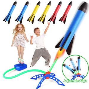 Kid Air Rocket Foot Pump Lanceur Outdoor Air Prested Pressed Soaring Rocket Toys Child Play Set Jump Sport Games Toys for Childre 240430