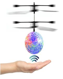 Kid en Boy Toys RC Flying Ball Infrarood Inductie Helikopter Ball met regenboog LED -lichten afstandsbediening voor kinderen vliegende speelgoed8463884