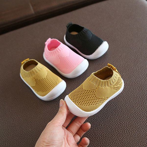 Kid Baby First Walkers ShoesBreathable b Infant Toddler Chaussures Filles Garçon Casual Mesh Chaussures Fond Mou Confortable Chaussures Antidérapantes LJ201104