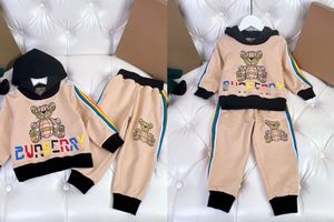Kid jongen doek designer mode herfst kleding sets groothandel katoen materiaal baby jongens kleding hoodie en broek