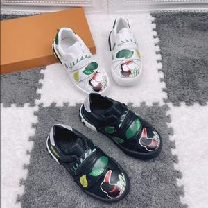 Chaussures pour tout-petits de marque pour enfants garçons et filles chaussures de placage de diable à imprimé animal confortables petites chaussures blanches décontractées