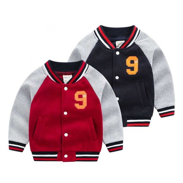 Vêtements pour enfants Baseball Varsity Jacket Broderie douce 100% coton pour enfants