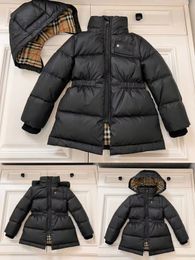 Kid jas designer baby meisjes zwart winter warm sneeuw uitloper mode peuter jongens donsjassen 100-170 cm ganzenveren