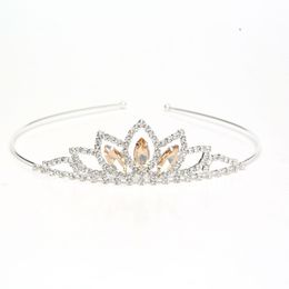 Headpieces Kid Girls Crystal Tiara en Crown Hairbands Bridal Wedding Prom Crown Princess Haar ornamenten kopstuk