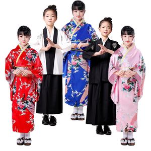 Kid japonais traditionnel kimono kimono habille pour les enfants filles de qualité supérieure