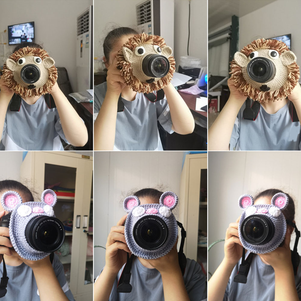 Acessório de lentes de malha infantil teaser de animais de estimação de animais de estimação de animais fofos câmeras fotográficas Adeços de fotografia, posando para o obturador abraço