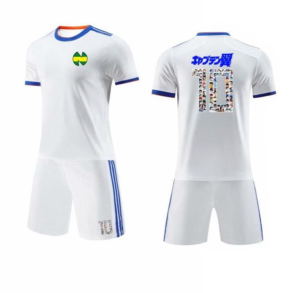 Kid hommes taille Maillots de Foot Captain Tsubasa cosplay Costume Blanc maillots de football japon france espagne kits Ozora Oliver Atom foo2792