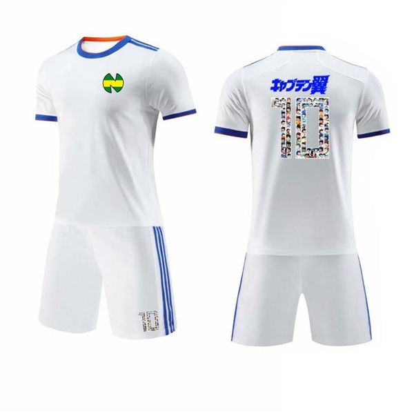 Kid hommes taille Maillots de Foot Captain Tsubasa cosplay Costume Blanc maillots de football japon france espagne kits Ozora Oliver Atom foo272S