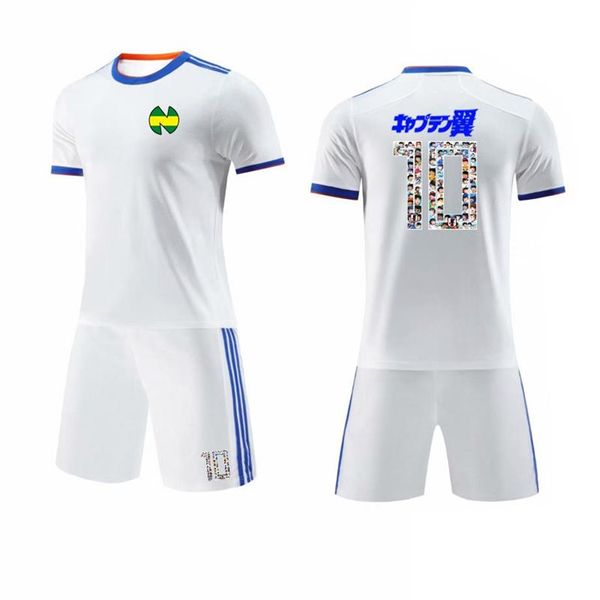 Kid hommes taille Maillots de Foot Captain Tsubasa cosplay Costume Blanc maillots de football japon france espagne kits Ozora Oliver Atom foo195N