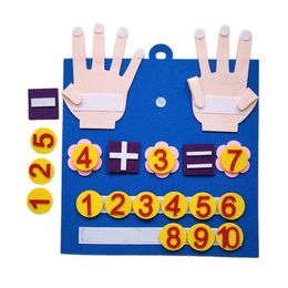 Kid Montessori Felt Finger Numbers Math Toy Children Counting Early Learning For Toddlers Intelligence Develop