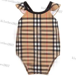 niño Traje de baño de una pieza Diseñador Moda Traje de baño enrejado Niñas bebé Traje de baño Textil Traje de baño de verano Bikinis Conjunto Ropa de baño Bikini de natación Trajes de bañistas