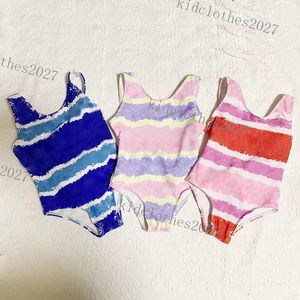 Kind één-stuks badmode ontwerper mode zwempak contrast meisjes baby badpak textiel zomer zwemkleding bikini bikini's set zwemkleding zwemmen nieuwe zwemmers pakken