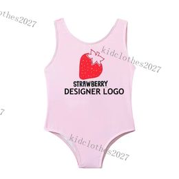 niño Traje de baño de una pieza Traje de baño de diseñador Niñas bebé Traje de baño Textil Traje de baño de verano Bikinis Conjunto Ropa de baño Bikini de natación Trajes de bañistas rosa fresa